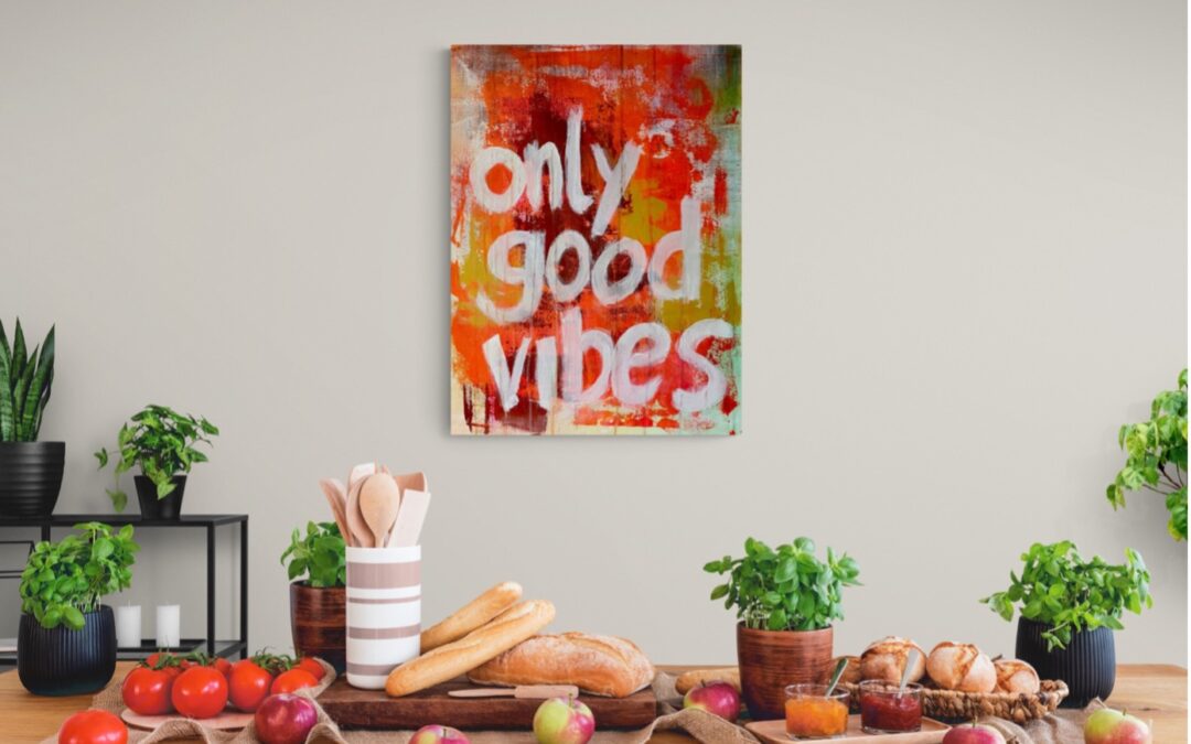 orange in der Küche Only good vibes